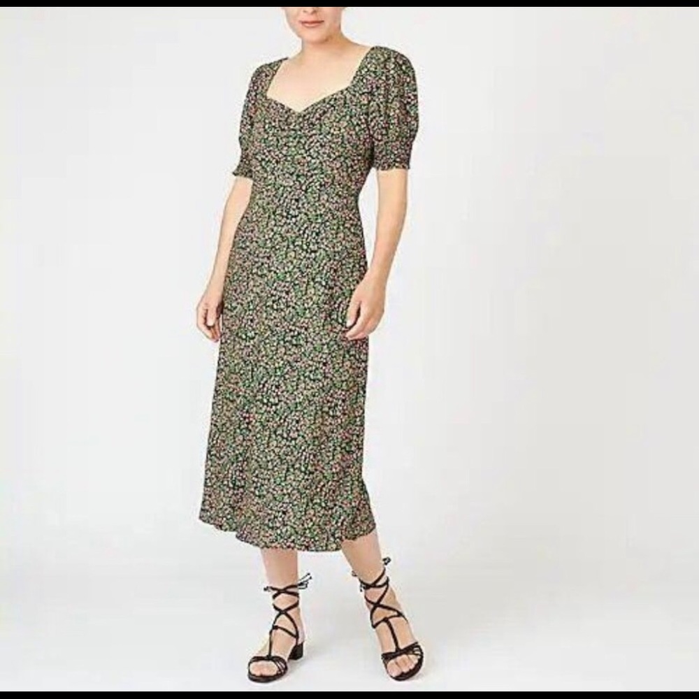 J Crew Prairie Rose midi dress - size 0